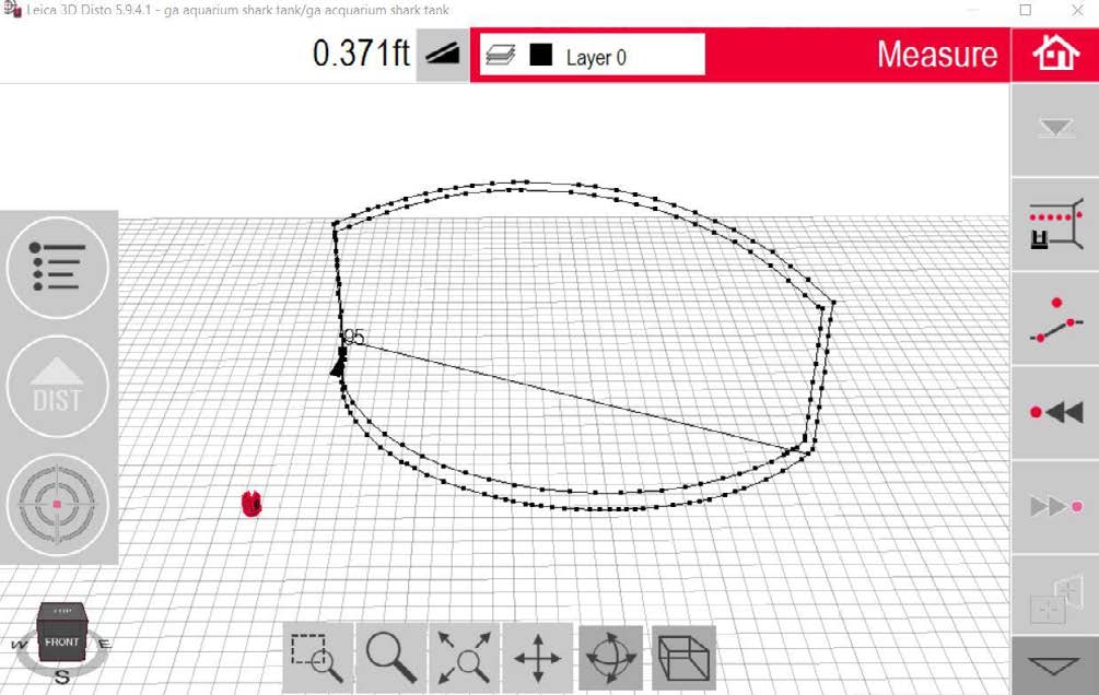dome measurements in 3D Disto software